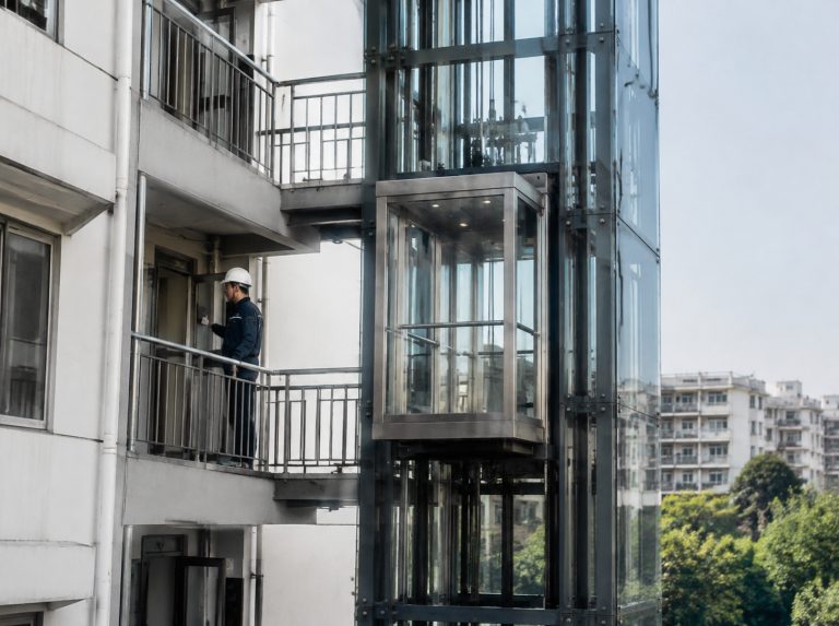 那曲旧楼加建观光电梯